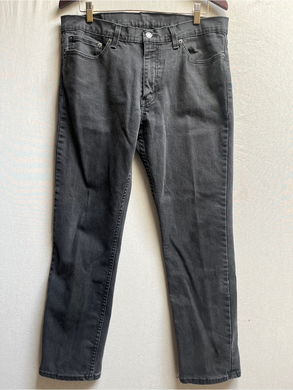Levi's 511 Slim Fit Grey Black Premium Denim Jeans Men's Size 36